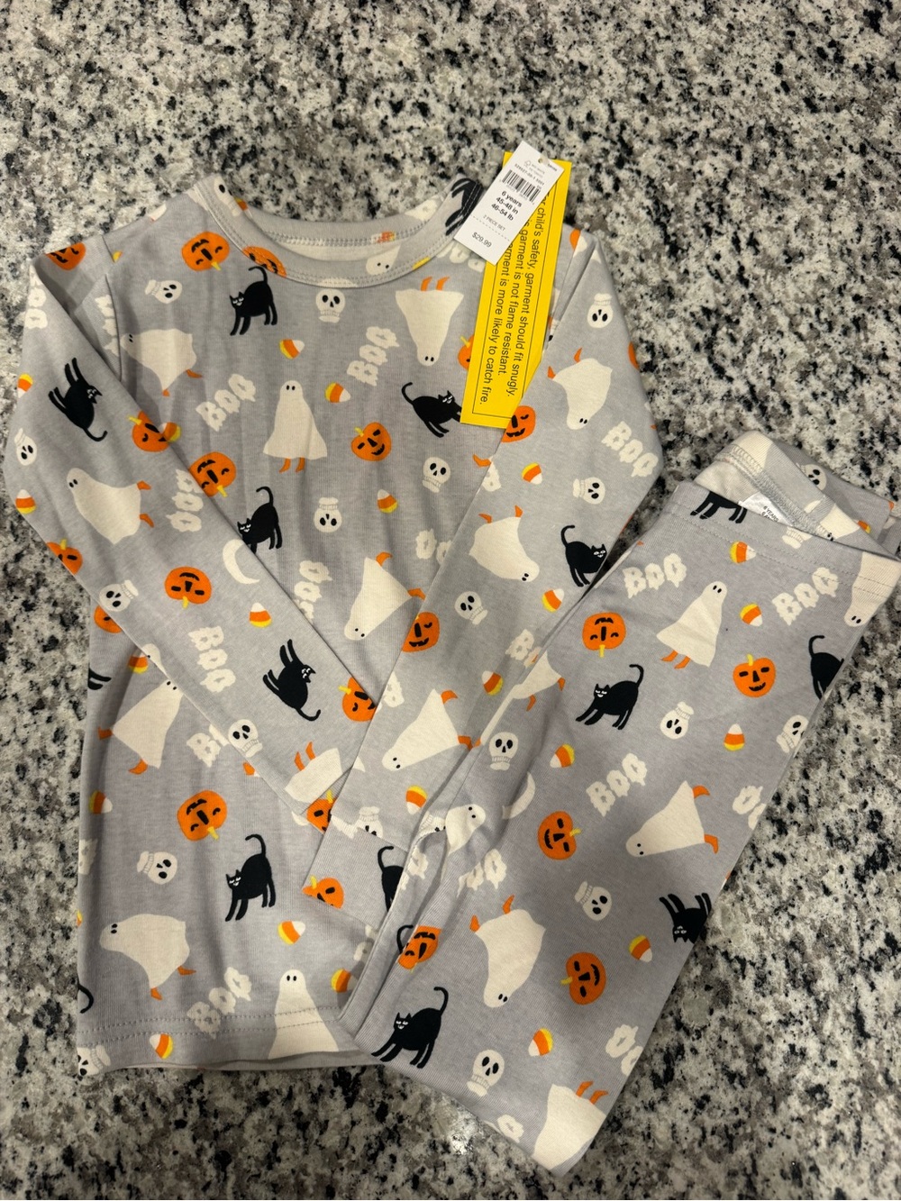 Gap Kids Halloween Ghost & Pumpkin Pajama Set